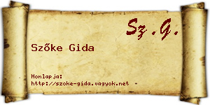 Szőke Gida névjegykártya